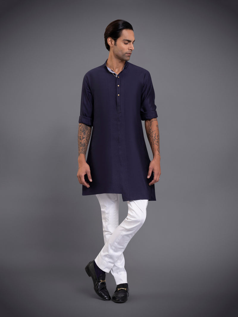 ASYMMETRIC CENTER FRONT FLAP KURTA