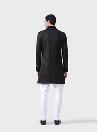 ELITE ELEGANCE THE BESPOKE BLACK TEXTURED SHORT ACHKAN