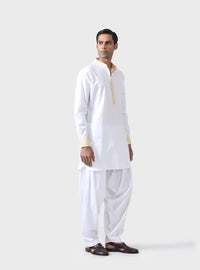 ELEGANT EXCELLENCE THE BESPOKE WHITE PATHANI SUIT