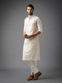 PARISIAN CREAM EMBROIDERED KURTA