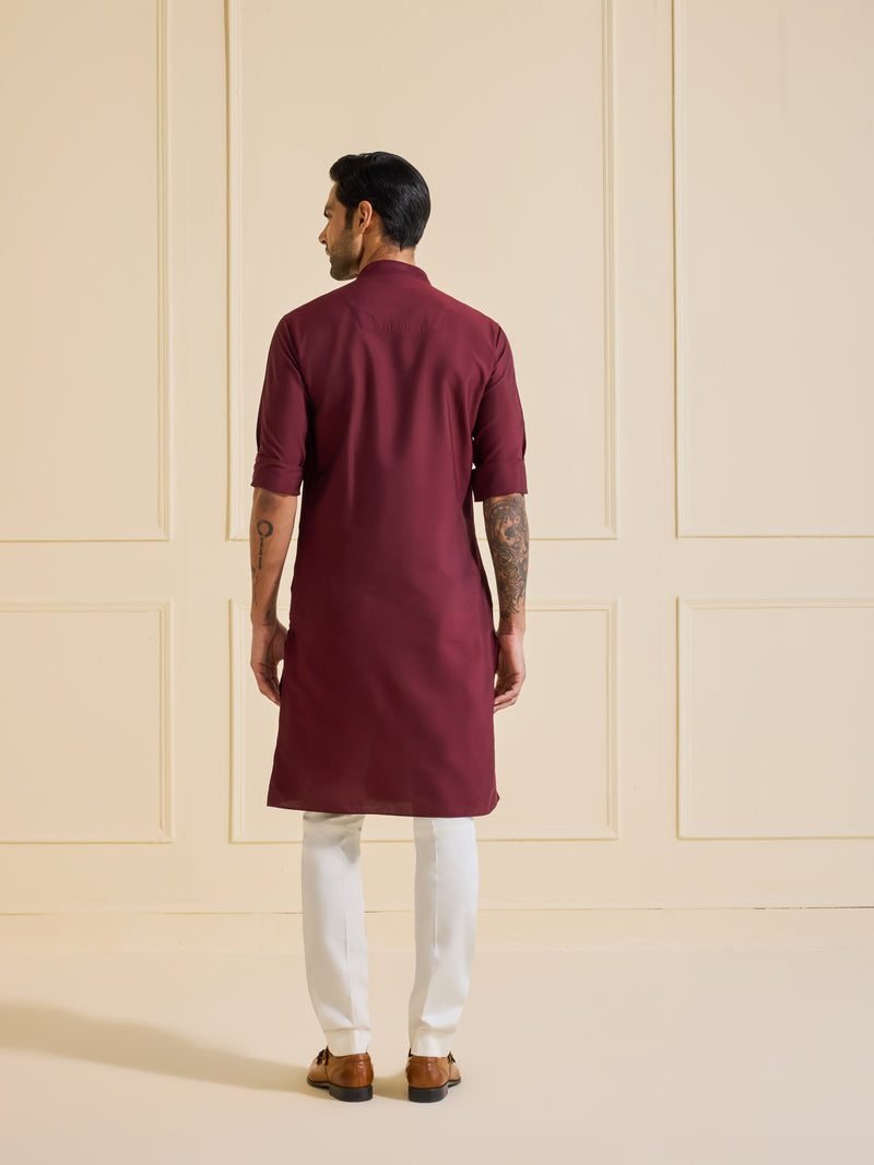 THE MAROON REVERIE KURTA