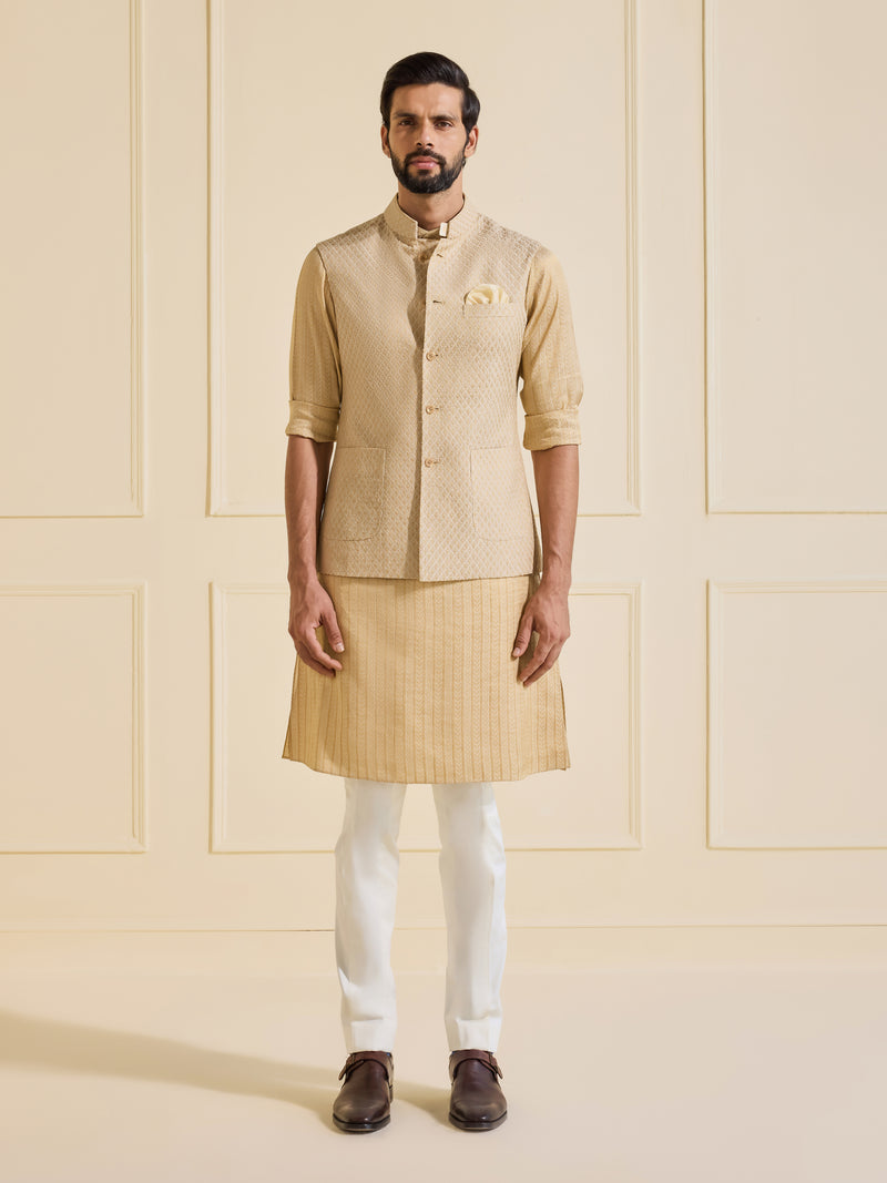 THE SHAHZADA TEXTURED WAISTCOAT