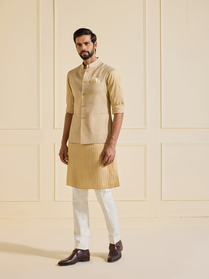 THE SHAHZADA TEXTURED WAISTCOAT