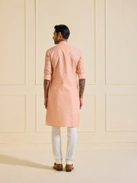 THE ORNATE PEACH BLOSSOM KURTA