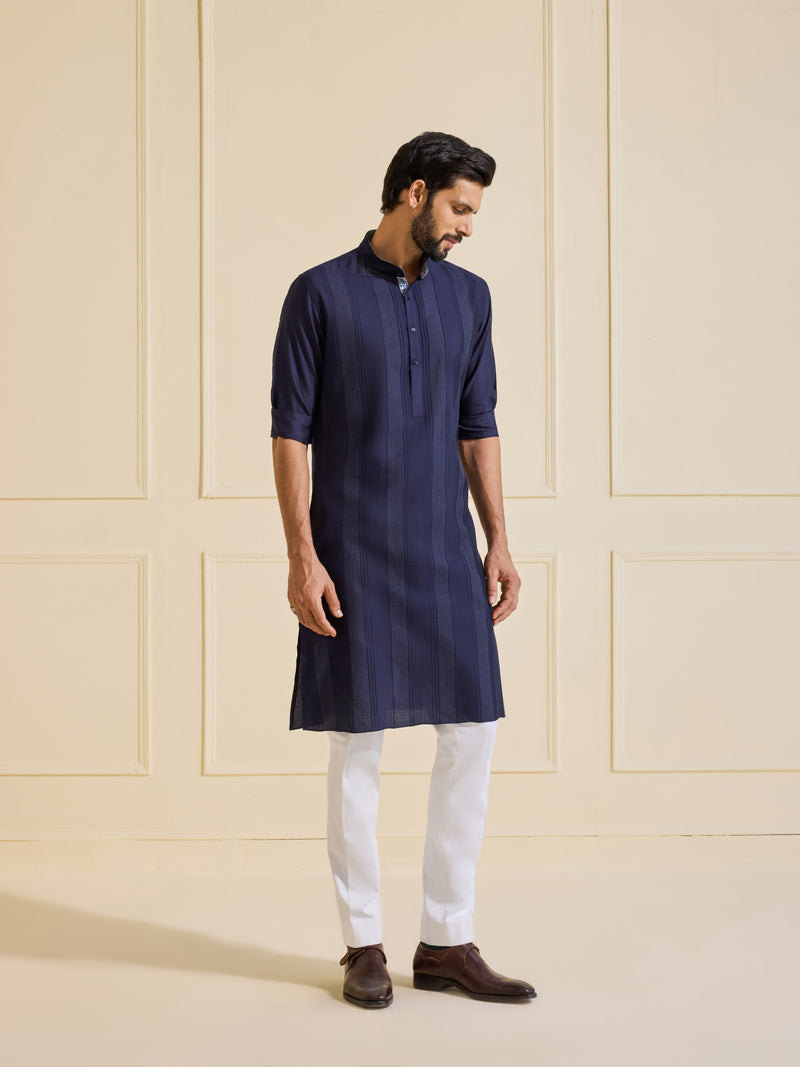 MIDNIGHT OPULENCE: THE REGAL DEEP BLUE KURTA