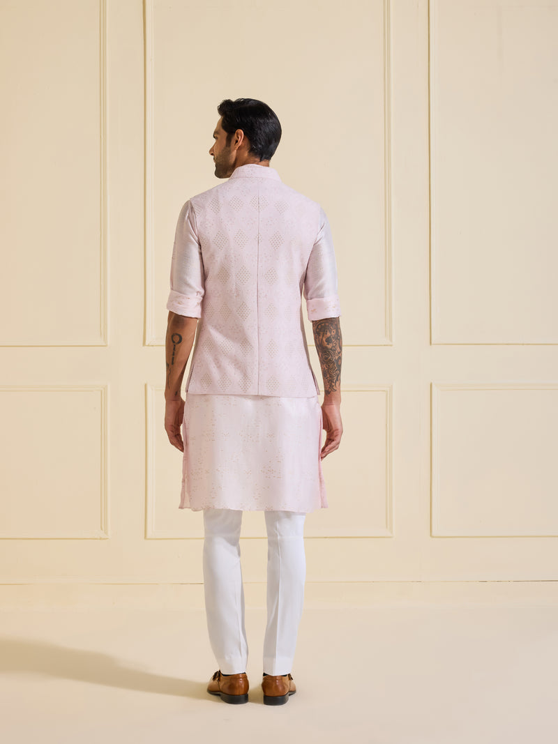 ETHEREAL GLEAM: LUMINOUS PINK WAISTCOAT