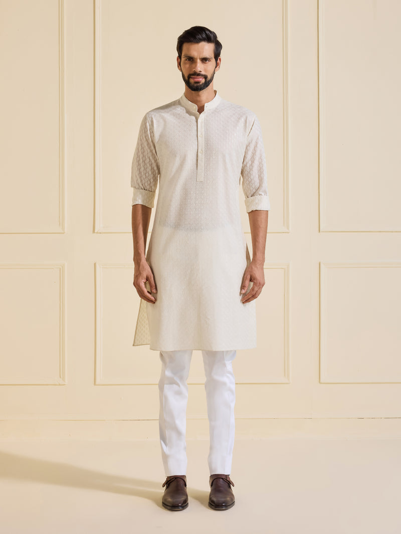 THE IMPERIAL OFF-WHITE KURTA