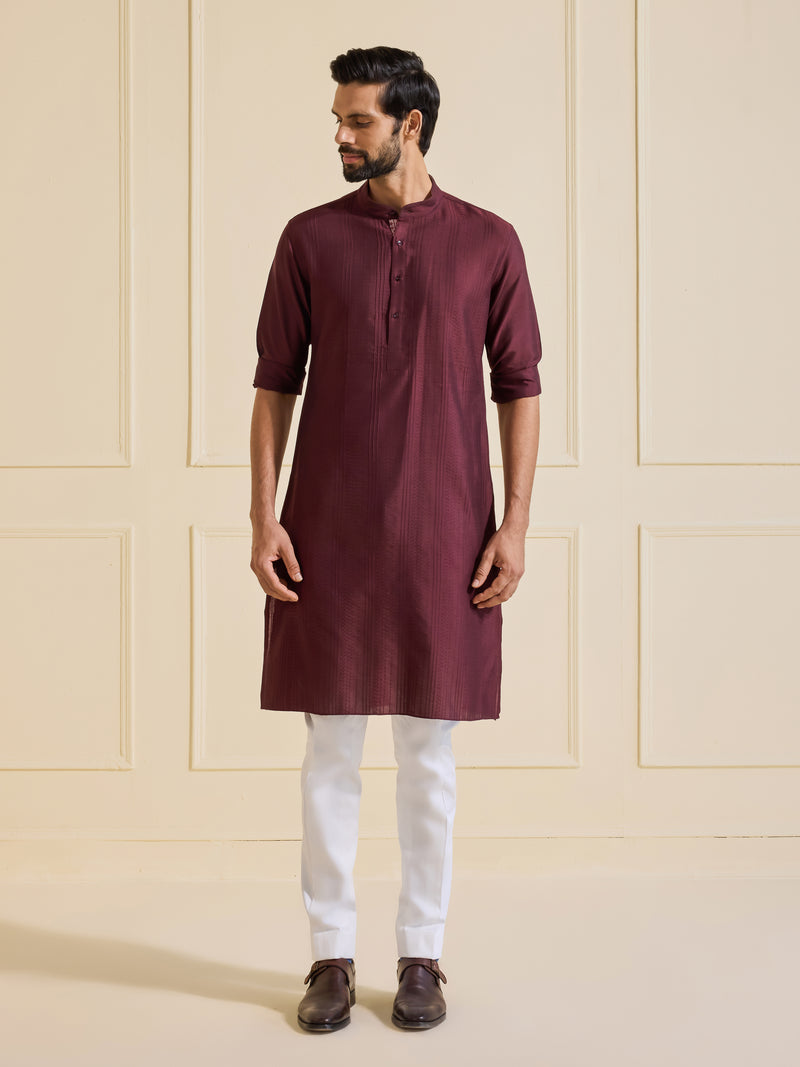 THE VELVET EMBER MAROON KURTA