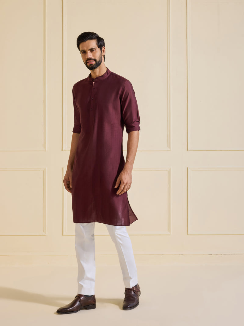 THE VELVET EMBER MAROON KURTA