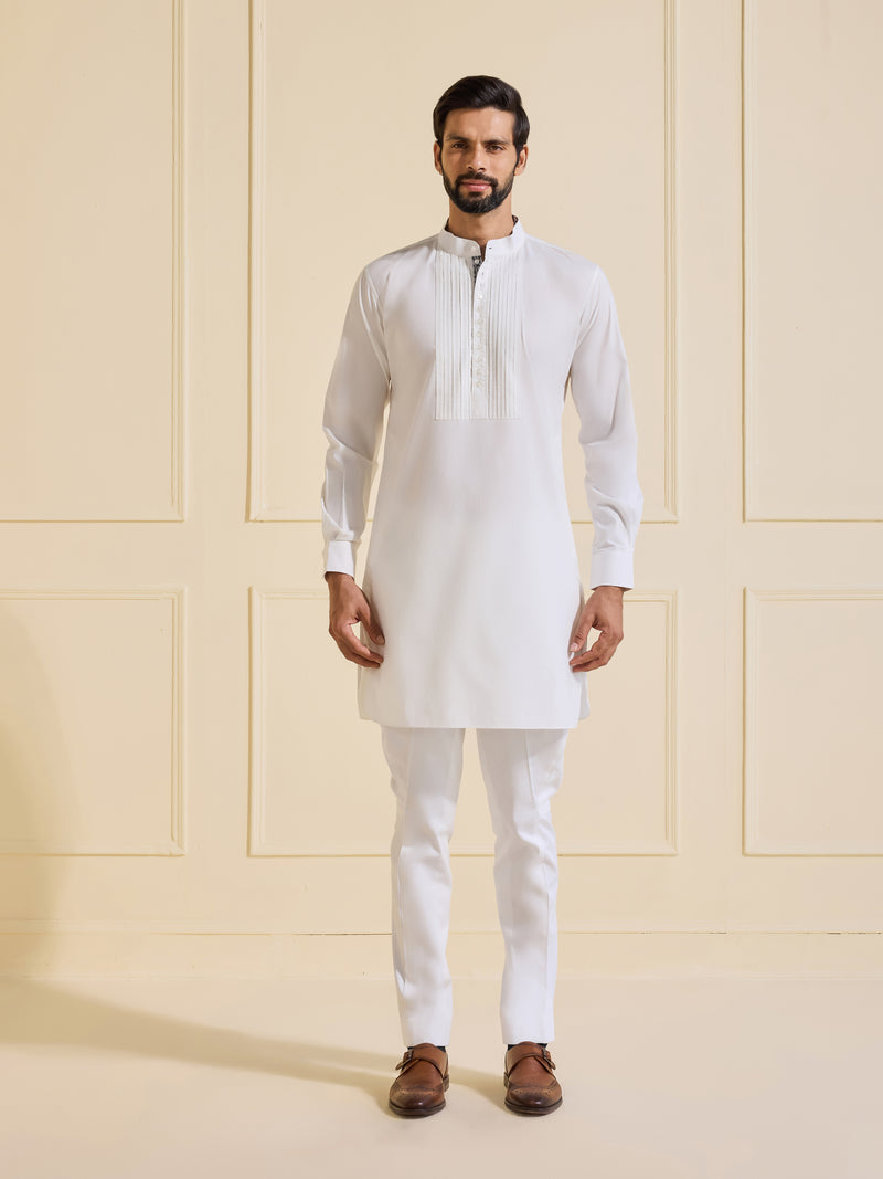 THE PRISTINE ELEGANCE WHITE KURTA