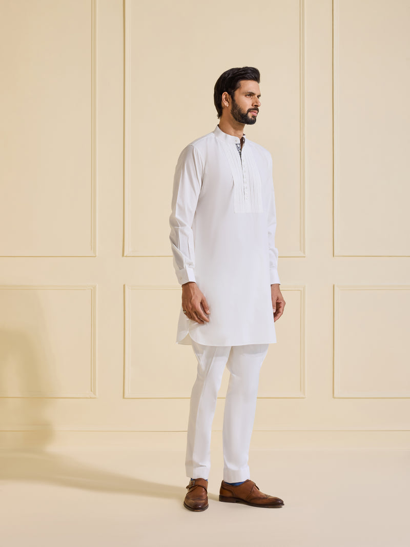 THE PRISTINE ELEGANCE WHITE KURTA