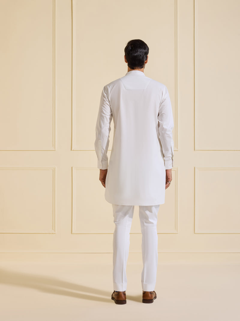 THE PRISTINE ELEGANCE WHITE KURTA