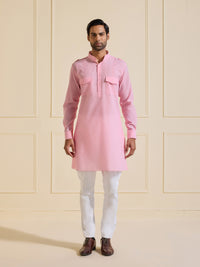 THE ROSÉ BLUSH KURTA WITH FLAP POCKETS