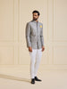 THE LUMINARY SILVER ALLURE BANDHGALA JACKET