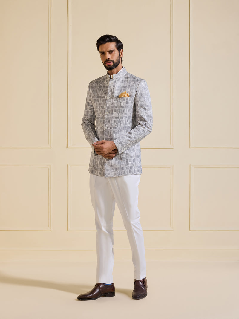 THE OPALESCENT PEARL BANDHGALA JACKET