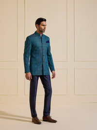 THE NEELABH TEXTURED BANDHGALA JACKET OF CLASSIC SOPHISTICATION