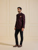 THE REGAL VELVET MAROON BANDHGALA OF TIMELESS GRANDEUR