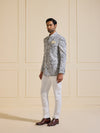 AROHAN: IVORY PRESTIGE BANDHGALA JACKET