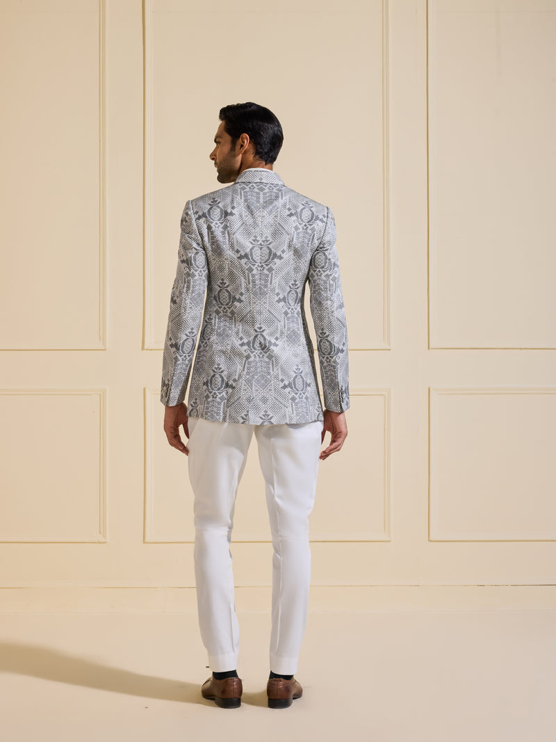 AROHAN: IVORY PRESTIGE BANDHGALA JACKET