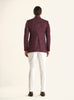 THE BORDEAUX JACQUARD BANDHGALA JACKET