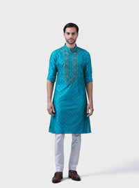 THE FLORA JACQUARD BUTTI KURTA