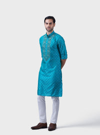 THE FLORA JACQUARD BUTTI KURTA