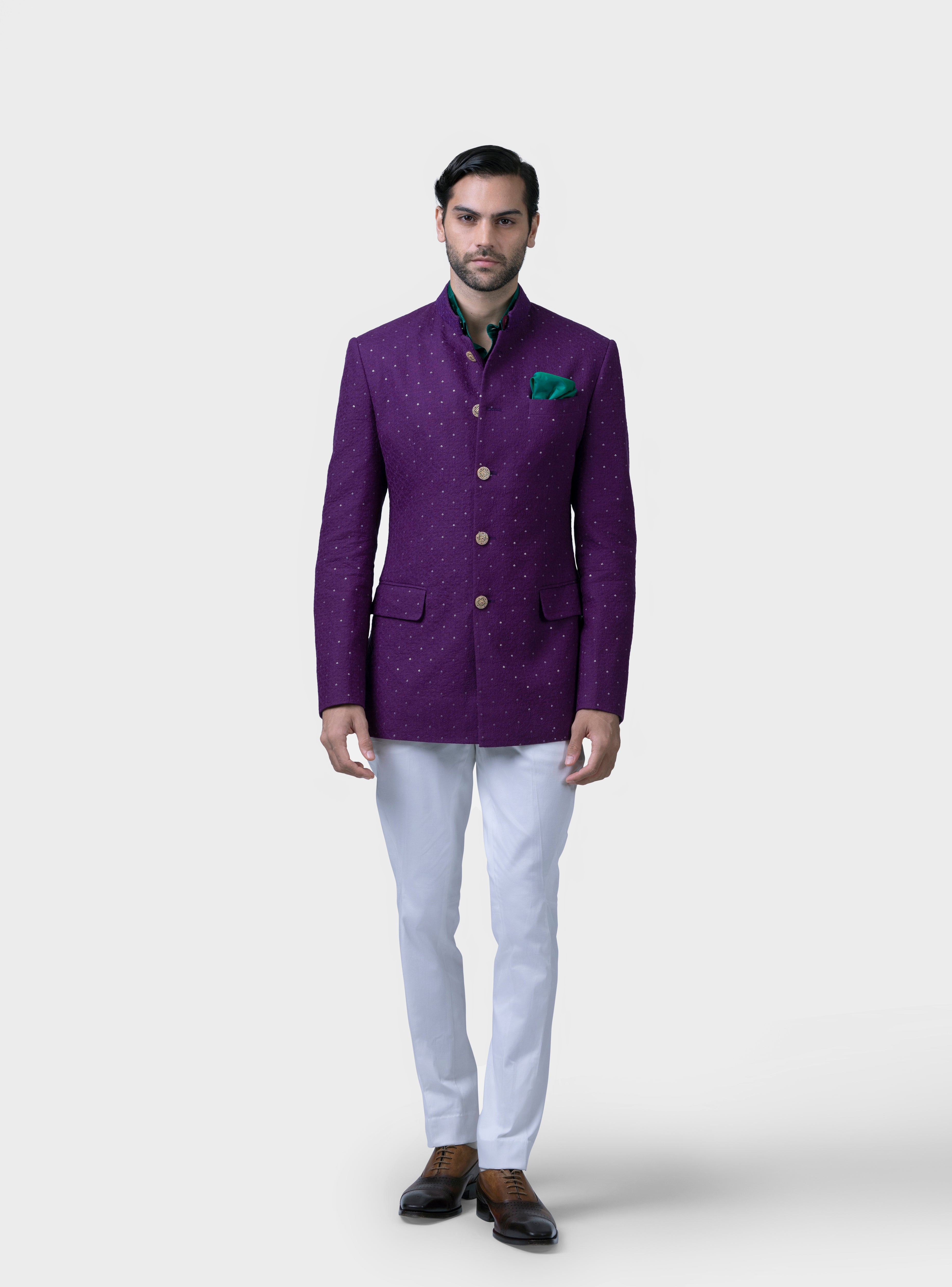 Blue Jodhpuri Suit | Blue Terry Rayon Jodhpuri Suit – JadeBlue