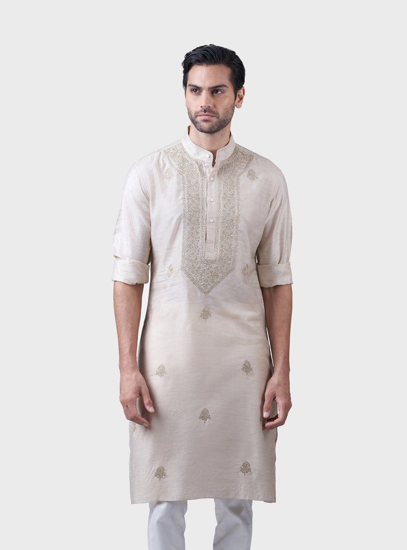 THE INTERPERSED BUTTI YOKE KURTA