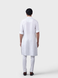 THE IVORY PATTI YOKE KURTA