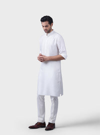 THE IVORY PATTI YOKE KURTA