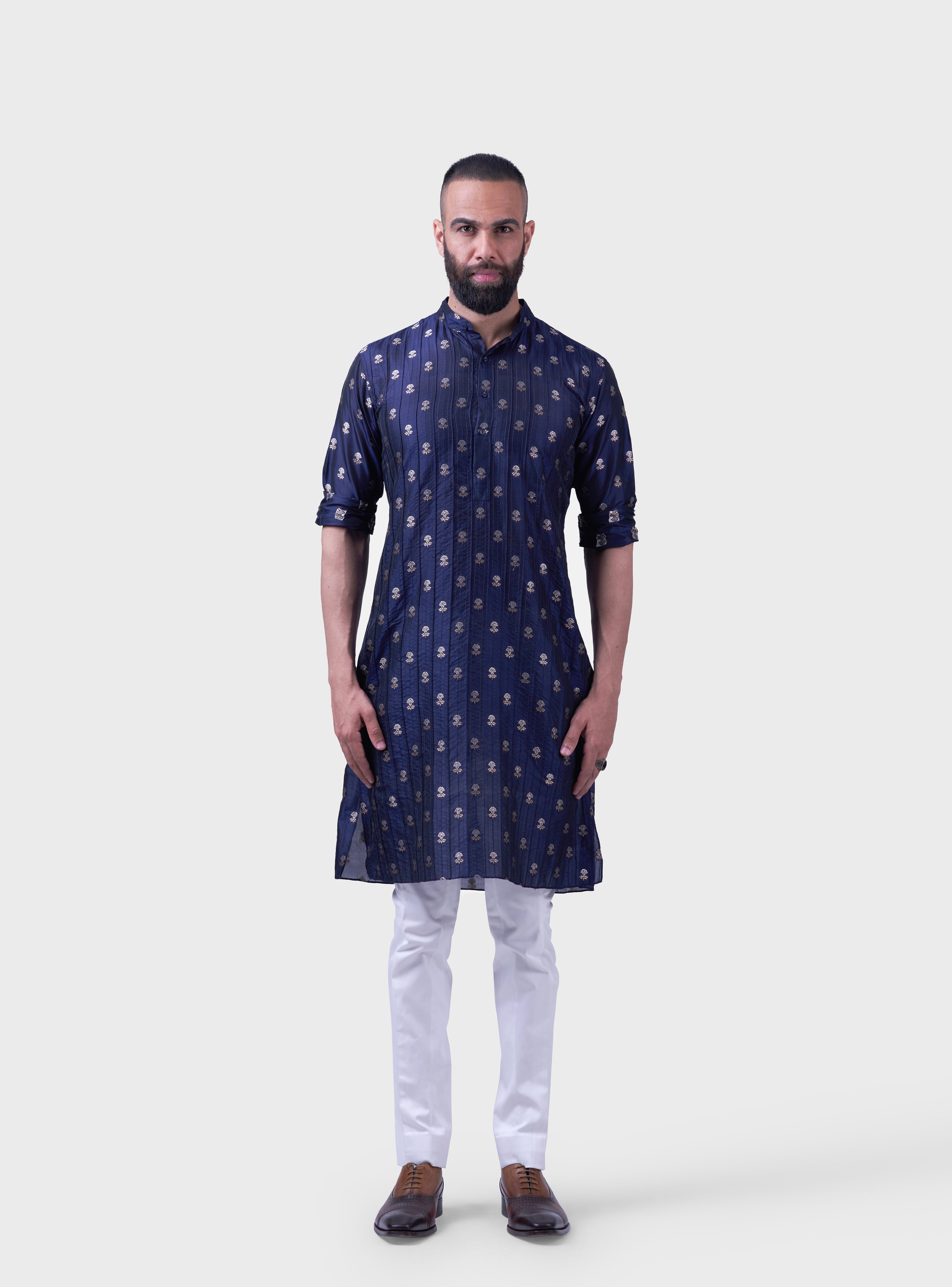 Indian Cotton Traditional Only Kurta Fancy Shirt Men'swear Designer Dress  Kurta at  Men’s Clothing store