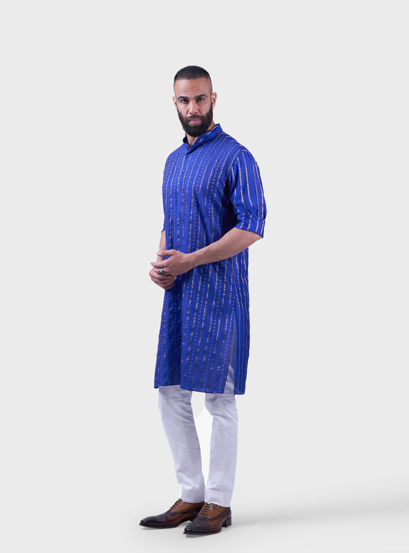 THE ULTRAVIOLET ZARI KURTA