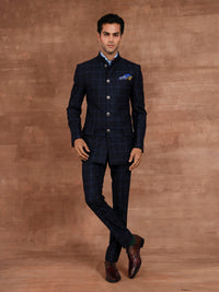 THE PLAID BANDHGALA SUIT