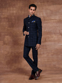 THE PLAID BANDHGALA SUIT