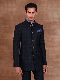 THE PLAID BANDHGALA SUIT