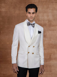 WHITE DOUBLE-BREAST DINNER JACKET