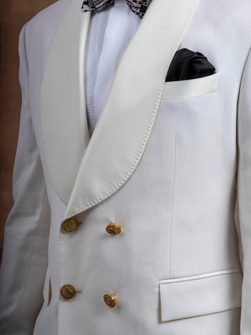 WHITE DOUBLE-BREAST DINNER JACKET