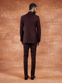 BORDEAUX BANDHGALA SUIT