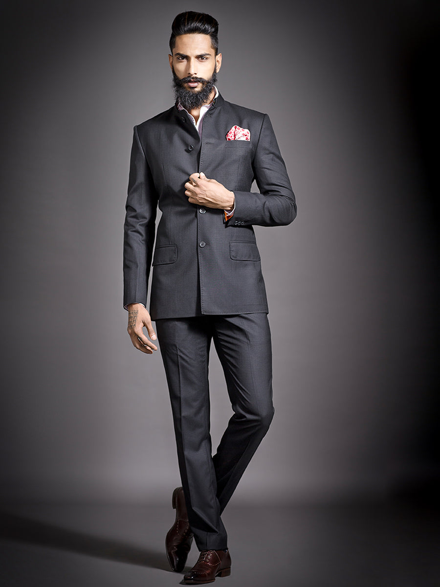 MIDNIGHT MONARCH BANDHGALA SUIT