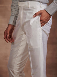 SILK TAPERED TROUSER