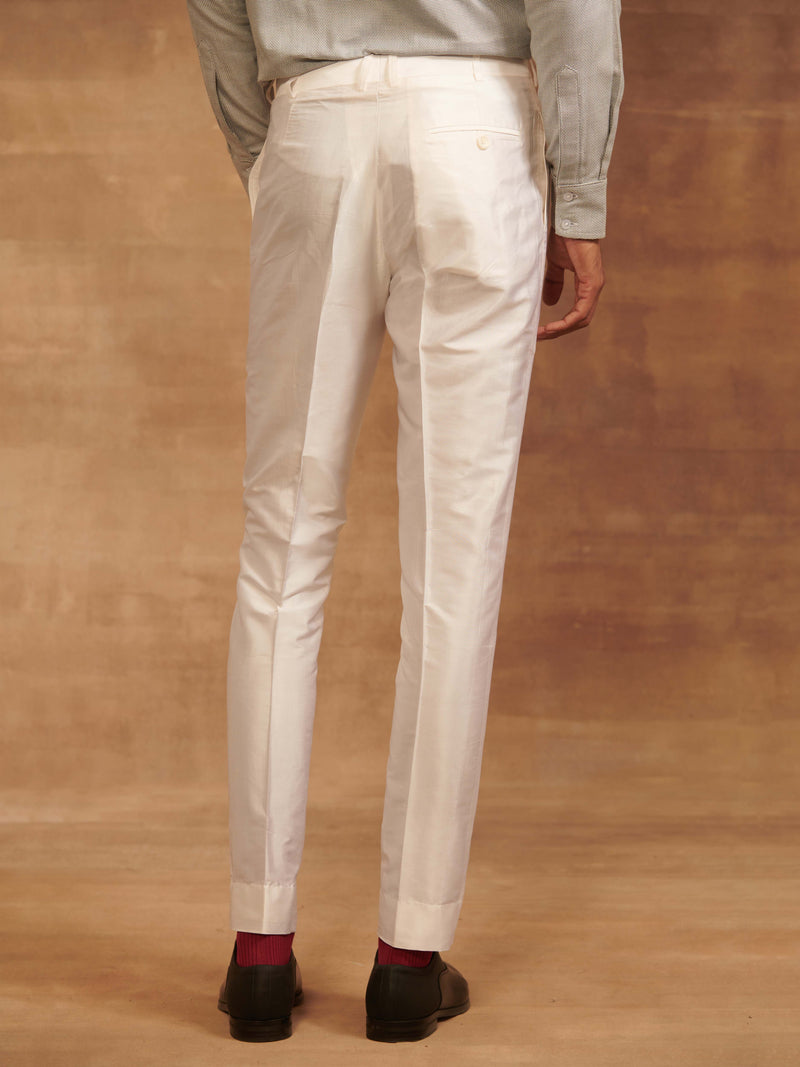 SILK TAPERED TROUSER