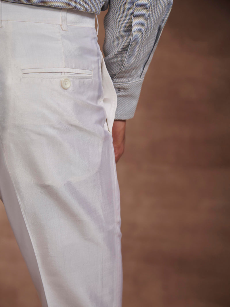 SILK TAPERED TROUSER