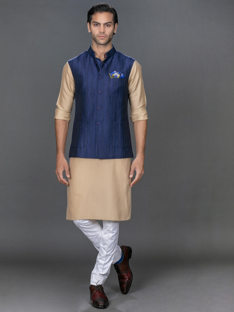 OLIVE SILK KURTA