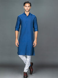 BLUE SILK KURTA