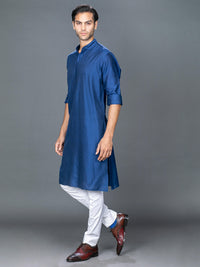 BLUE SILK KURTA