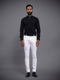 PANELLED BAND COLLAR SHIRT