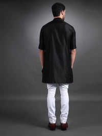 BLACK SILK KURTA