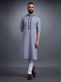 BLUE COTTON KURTA