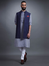 BLUE COTTON KURTA