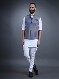 GREY COTTON WAISTCOAT